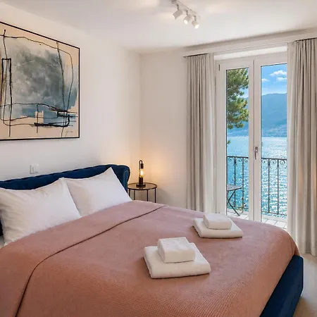 Rivalago - Front On Promenade Apartment Brissago TI